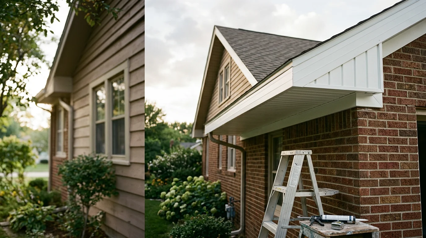 Soffit and fascia installation for home exterior protection in Springfield